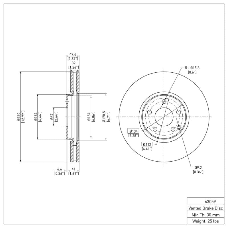 DFC — DFC 04-09 Mercedes-Benz E550 Front GeoSPEC Coated Rotor
DFC Brake Rotor - view 6