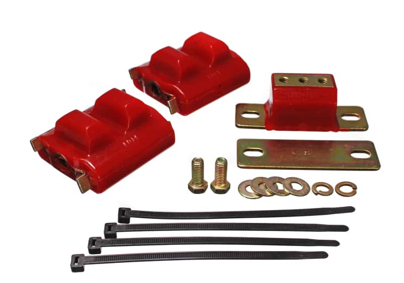 Energy Suspension — Energy Suspension 73-92 Chevrolet Camaro Red Motor and Transmission Mounts; Zinc Finish
Mtr/TransMntSet - view 4