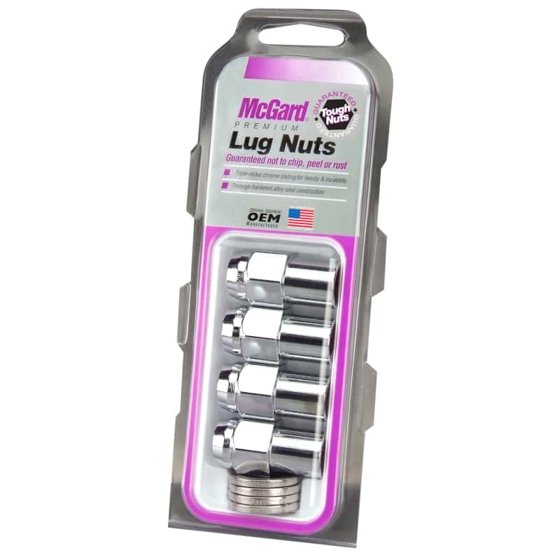 McGard — McGard Hex Lug Nut (Reg. Shank - .746in.) 1/2-20 / 13/16 Hex / 1.65in. Length (4-Pack) - Chrome
WHEEL LUG NUT - view 6