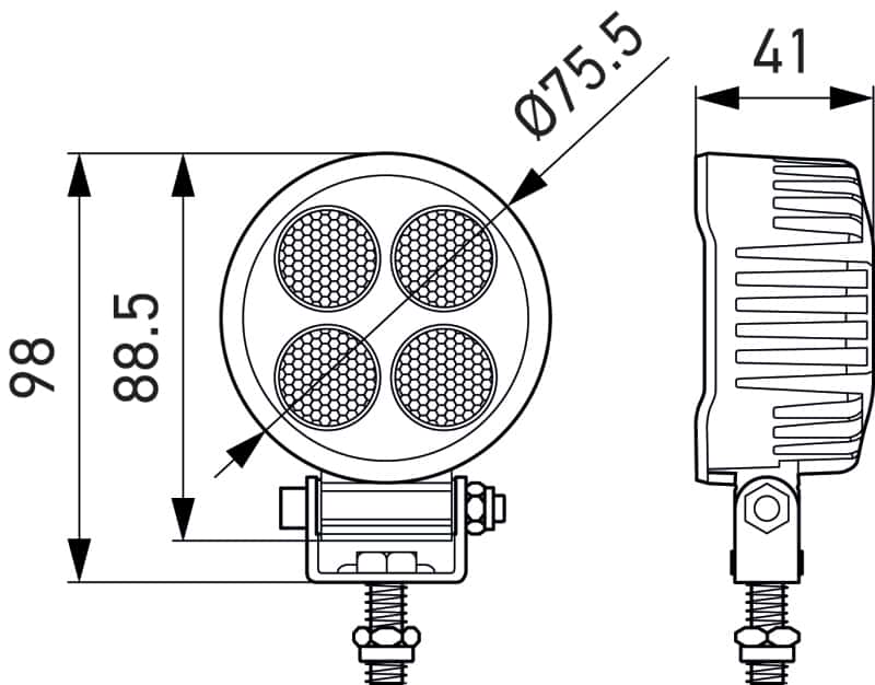Hella — Hella ValueFit LED Work Light TR1700 LED MV CR LT
Universal Work Lamp - view 2