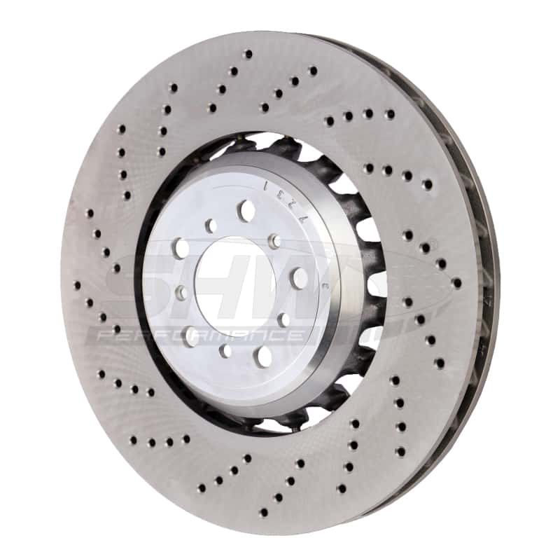 SHW Performance — SHW 19-21 BMW M2 Competition 3.0L w/o Ceramic Brakes Left Front Drilled LW Brake Rotor (34118072017) - view 1
