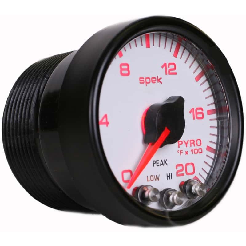 AutoMeter — Autometer Spek-Pro Gauge Pyro. (Egt) 2 1/16in 2000f Stepper Motor W/Peak & Warn Wht/Blk
GA 2" EGT WCB SPEK - view 6