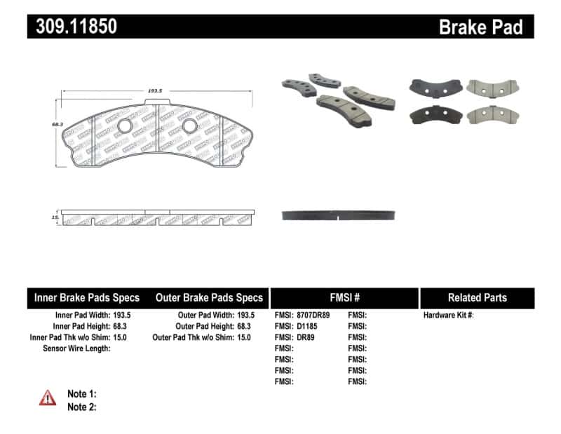 Stoptech — StopTech Performance 06-09 Chevrolet Corvette Z06 Front Brake Pads
Sport Brake Pad - view 7