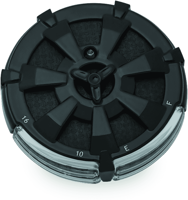 Kuryakyn — Kuryakyn Alley Cat Fuel & Battery Gauge Gloss Black - view 1