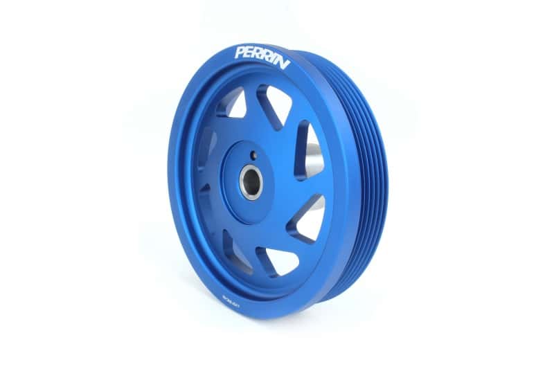 Perrin Performance — PERRIN 19-21 Subaru WRX / 16-18 Forester / 15-19 Legacy Lightweight Crank Pulley - Blue - view 2