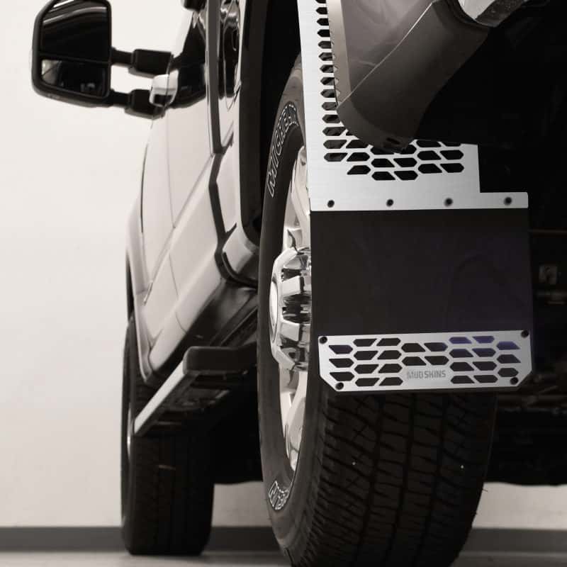 Putco — Putco 17-20 Ford SuperDuty - Set of 2 (Excl Dually Rear) Mud Skins - Brushed SS w/ Hex Shield
Mud Flap - view 2
