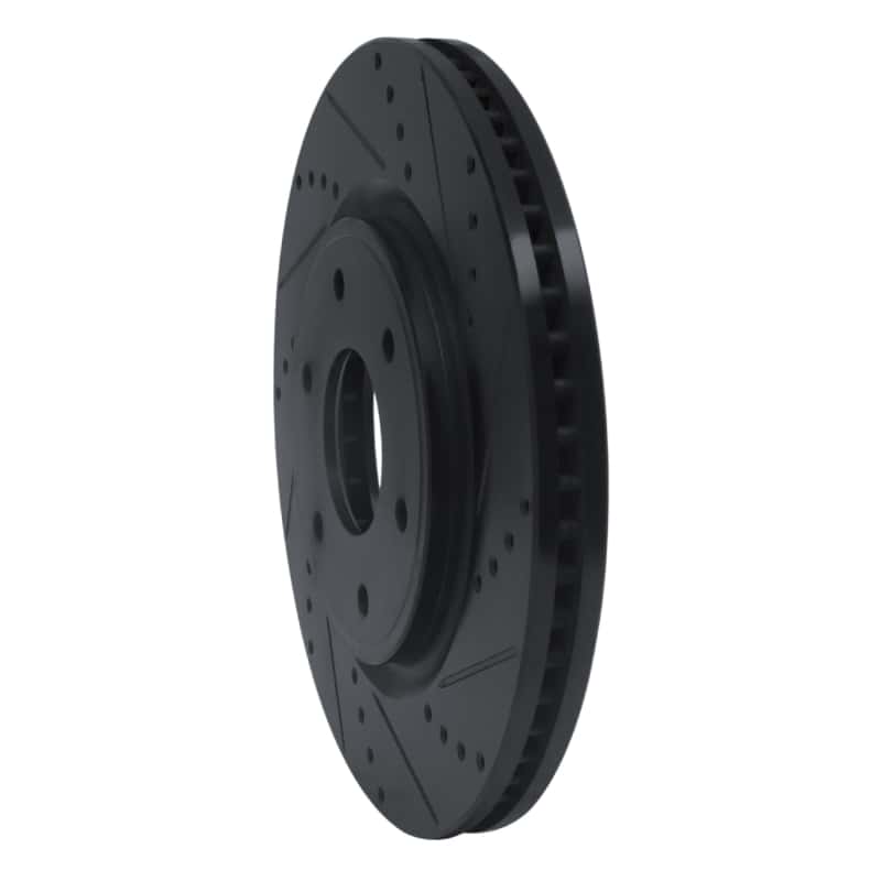 R1 Concepts — R1 05-07 Infiniti QX56 Front Right Drilled & Slotted Black Brake Rotor
R1 Brake Rotor Drill - view 2
