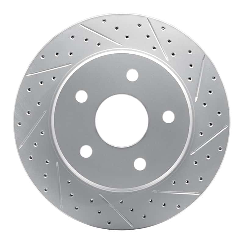R1 Concepts — R1 02-24 Chrysler Aspen Front Right Drilled & Slotted Geo-Carbon Rotor - view 1