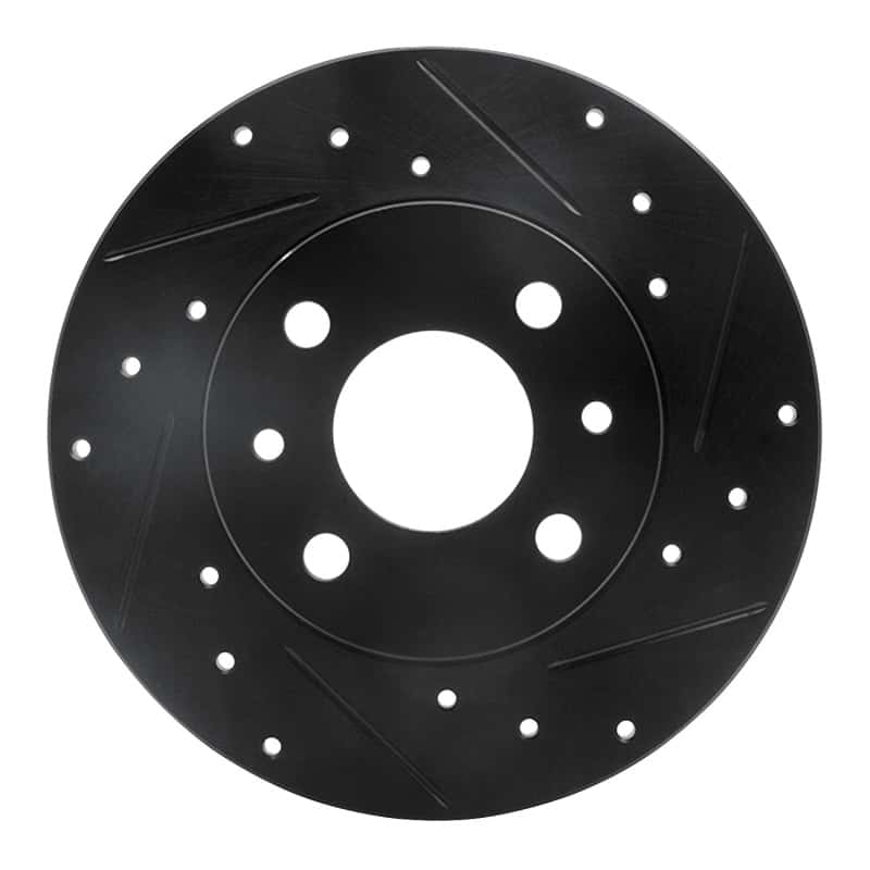 R1 Concepts — R1 2009-2019 Fiat 500 (USA/Canada) Rear Right Drilled & Slotted Black Brake Rotor
R1 Brake Rotor Drill - view 1