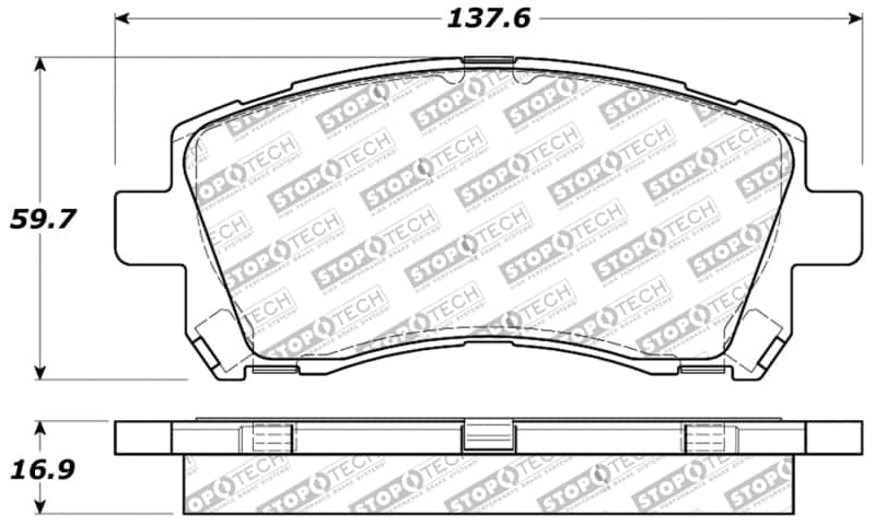 Stoptech — StopTech Performance 02-03 WRX Front Brake Pads
Sprt Brk Pad W/Hdwr - view 8