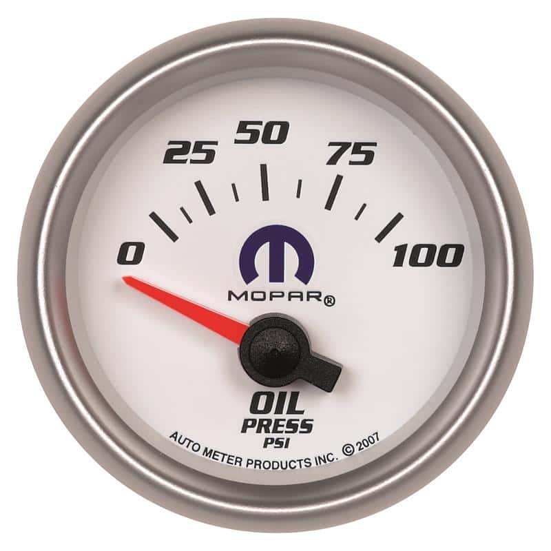 AutoMeter — Autometer Mopar 52mm Short Sweep Electronic 0-100 PSI Oil Pressure Gauge
MOPAR #77060044, 2-1 - view 2