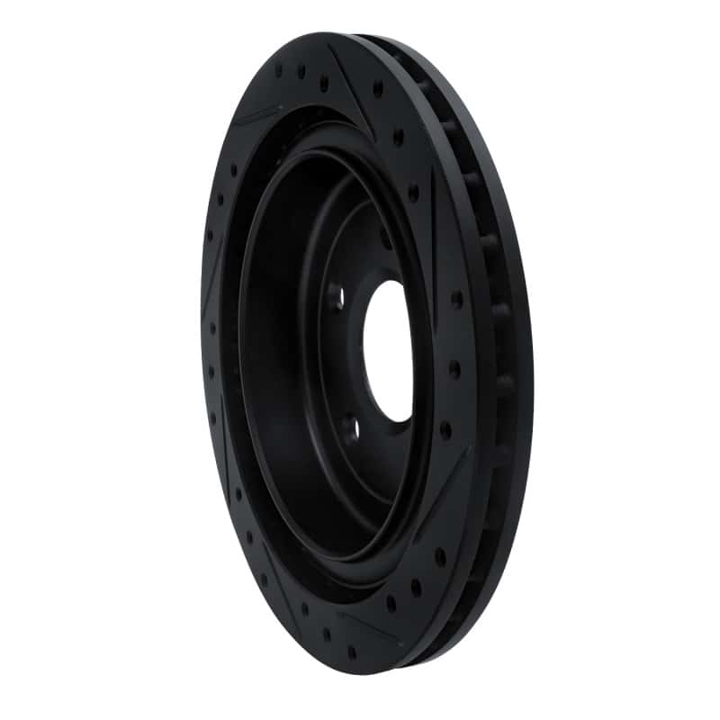 R1 Concepts — R1 97-13 Cadillac XLR Rear Left Drilled & Slotted Black Brake Rotor
R1 Brake Rotor Drill - view 4