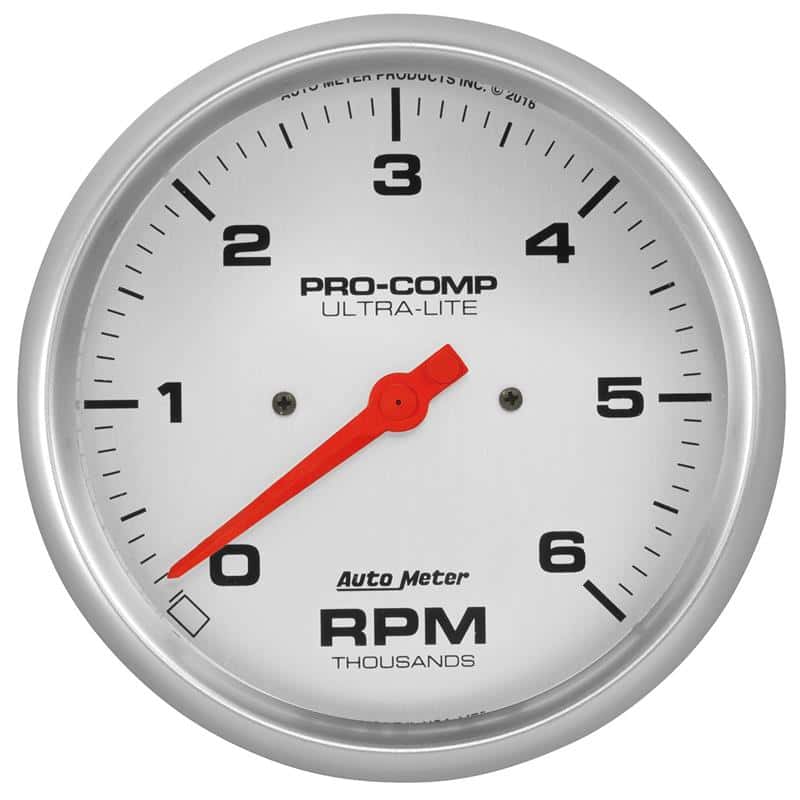 AutoMeter — AutoMeter Ultra-Lite 5in. 0-6K RPM In-Dash Tachometer Gauge
5" TACH, 6,000 RPM, - view 2
