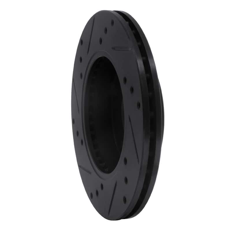 R1 Concepts — R1 96-98 Nissan 240SX Front Right Drilled & Slotted Black Brake Rotor
R1 Brake Rotor Drill - view 4