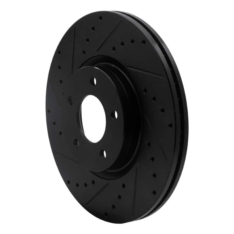 R1 Concepts — R1 07-13 Mazda 3 Front Left Drilled & Slotted Black Brake Rotor
R1 Brake Rotor Drill - view 2