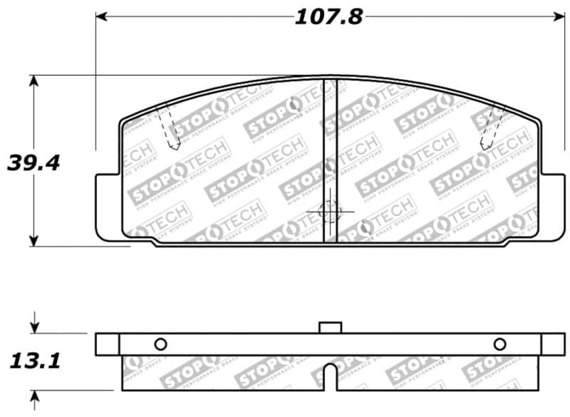 Stoptech — StopTech Performance 89-95 Mazda RX7 / 03-05 Mazda 6 Rear Brake Pads
Sprt Brk Pad W/Hdwr - view 2