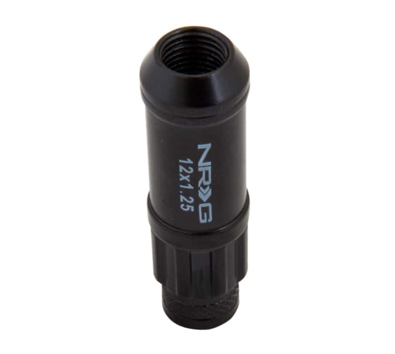 NRG — NRG 700 Series M12 X 1.25 Steel Lug Nut w/Dust Cap Cover Set 21 Pc w/Locks & Lock Socket - Black - view 4