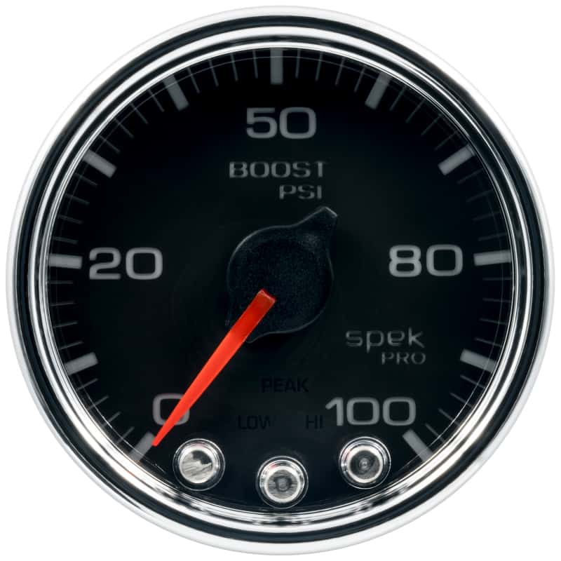 AutoMeter — Autometer Spek-Pro Gauge Boost 2 1/16in 100psi Stepper Motor W/Peak & Warn Blk/Chrm
GA 2" BST 100 BCC SP - view 1