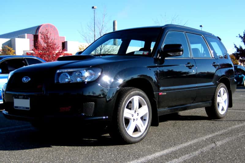 Rally Armor — Rally Armor 03-08 Subaru Forester Basic Black Mud Flap w/ Black Logo
Mud Flap - view 3