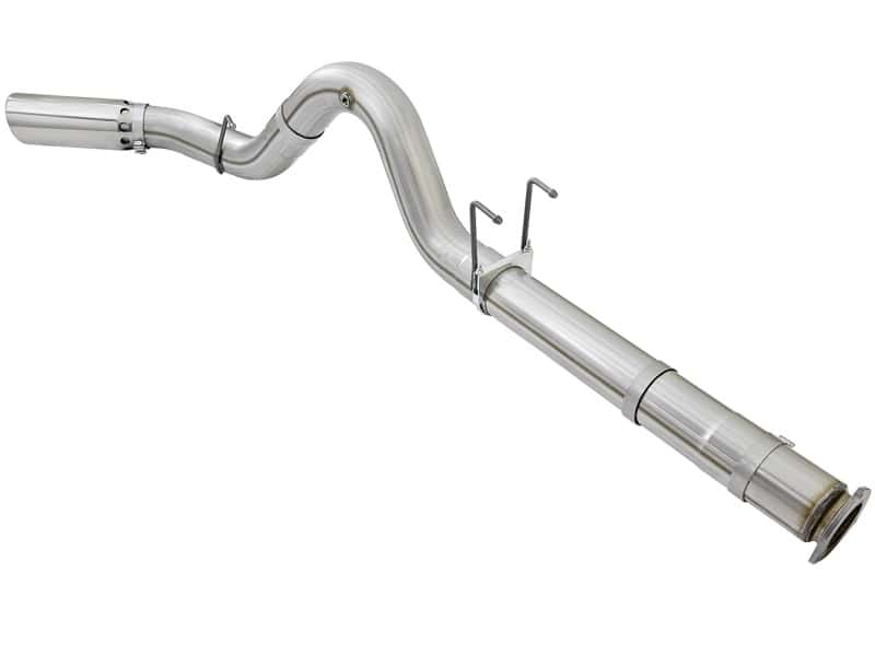 aFe — aFe ATLAS 5in DPF-Back Alum Steel Exhaust System w/Polished Tip 2017 Ford Diesel Trucks V8-6.7L (td)
Turbo-Back Exhaust - view 3
