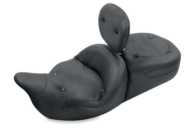 Mustang Motorcycle — Mustang 08-21 Harley Electra Glide Std, Rd Glide, Rd King, Str Glide Touring 1PC Seat-Black - view 1