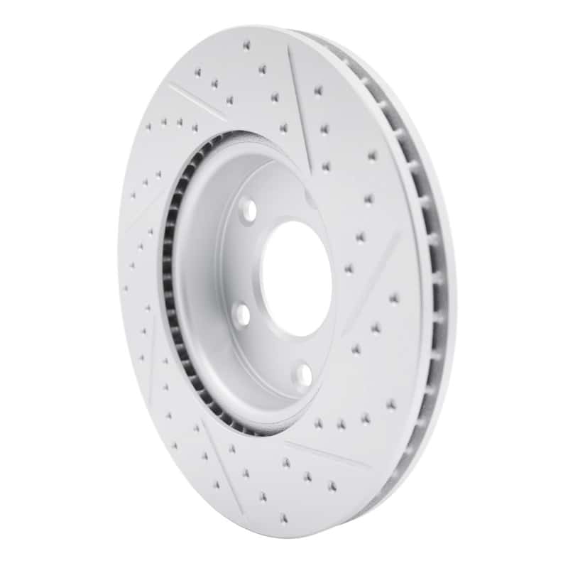 R1 Concepts — R1 19-25 Mazda 3 Front Left Drilled & Slotted Geo-Carbon Rotor - view 4