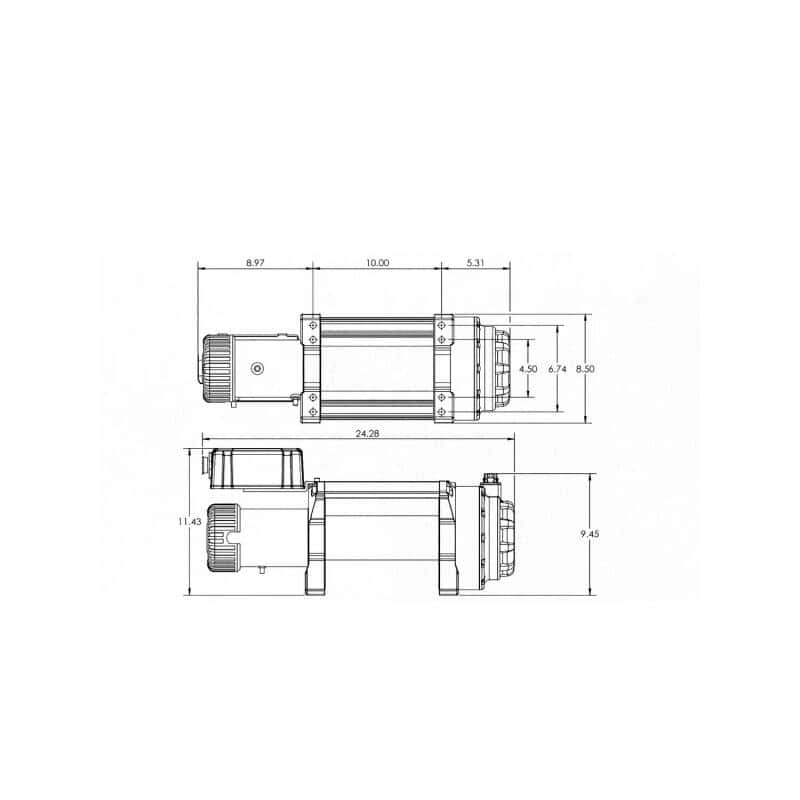 Superwinch — Superwinch 18000 LBS 12V DC 33/64in x 79 ft Synthetic Rope Tiger Shark 18000SR Winch
Winch - view 13