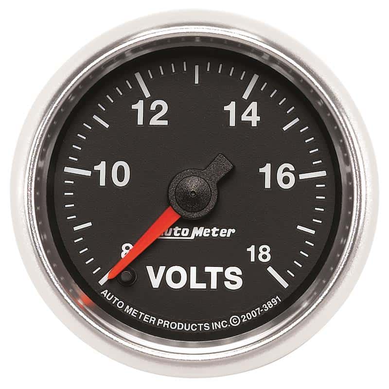 AutoMeter — Autometer GS Series 2-1/16in Voltmeter 18V Electrical Gauge Full Sweep
2-1/16" VOLTMETER, 8 - view 2