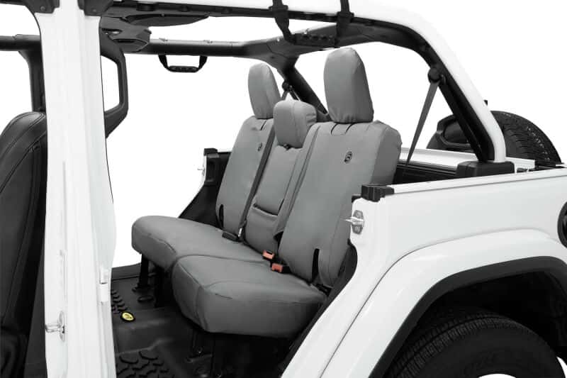 Bestop — Bestop 18-23 Jeep Wrangler JL 4-Door Exc. 4Xe Rear W/ Fold Down Arm Rest Seat Covers (Charcoal) - view 1
