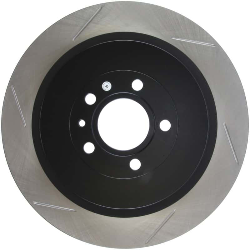 Stoptech — StopTech Premium High Carbon 13-14 Ford Mustang/Shelby GT500 Right Rear Disc Slotted Brake Rotor
Sport Slotted Rotor - view 1