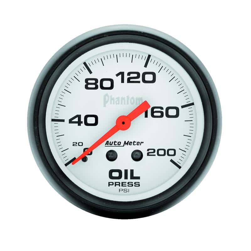 AutoMeter — Autometer Phantom 66.7mm 0-200 PSI Mechanical Oil Pressure Gauge
2-5/8" OIL PRESS, 0- - view 2