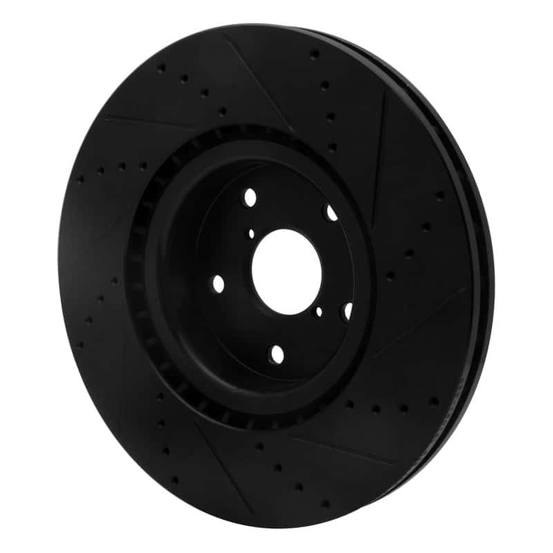 R1 Concepts — R1 05-17 Subaru WRX STI Front Left Drilled & Slotted Black Brake Rotor
R1 Brake Rotor Drill - view 4