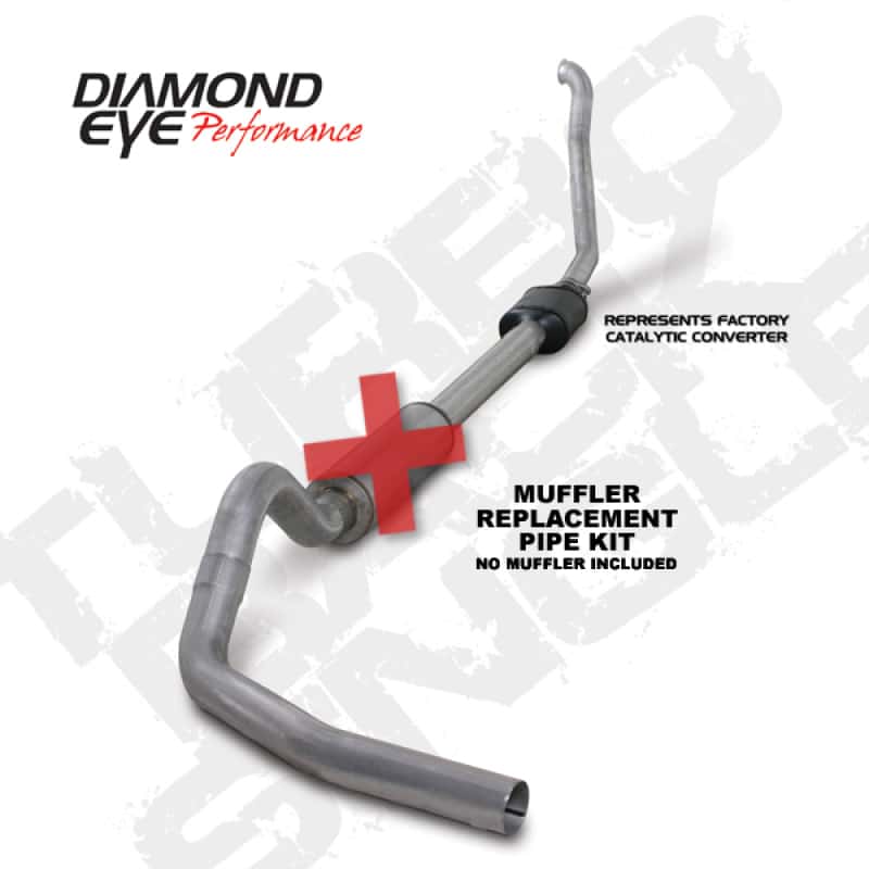 Diamond Eye Performance — Diamond Eye KIT 4in MFLR RPLCMENT PIPE TB SGL ALUM 94-97 5 7 3L F250/F350 PWRSTROKE NFS W CARB STDS
KIT; 4in.; TB MRP SG - view 3