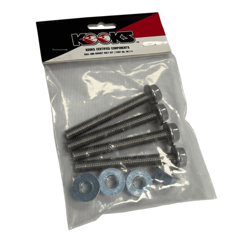 Kooks Headers — Kooks Ball and Socket Bolt Kit (4 M10 x 75 Flange Bolts/ 4 M10 Flange Nuts)
Bolt Kit - view 3