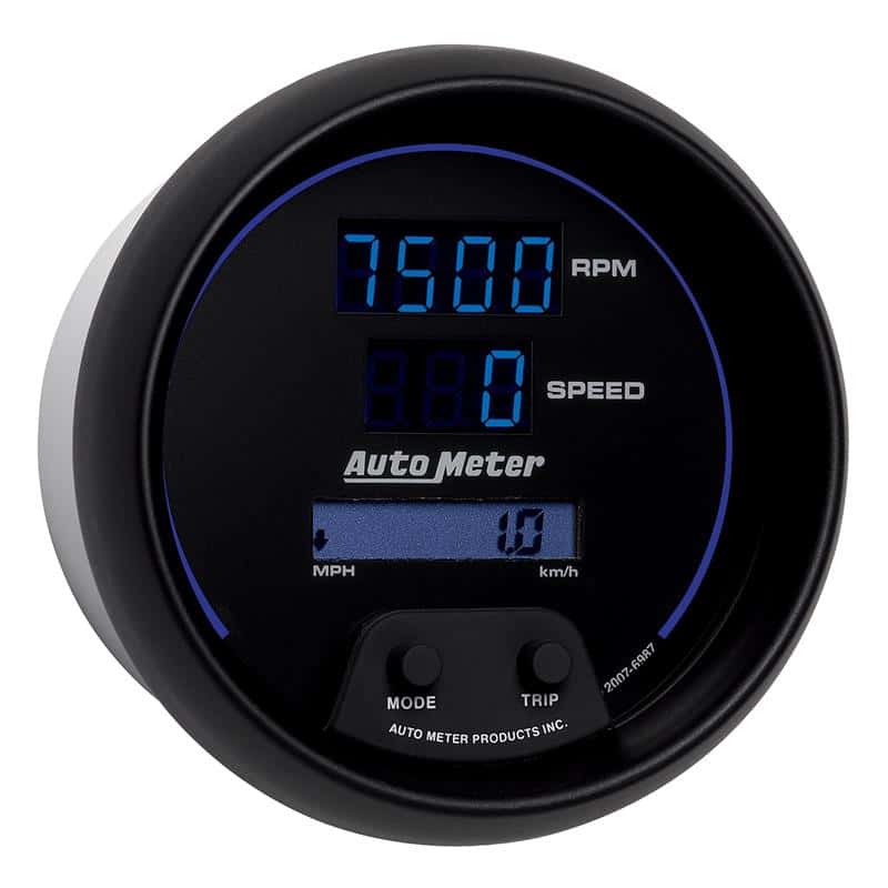 AutoMeter — Autometer 85.7mm Black Digital 8000rpm/160mph or 260kmph Electric Tachometer/Speedometer Combo
3.4" RPM/SPD CMB CBD - view 4