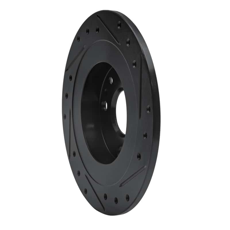 R1 Concepts — R1 1990-2003 Ford Escort Rear Left Drilled & Slotted Black Brake Rotor
R1 Brake Rotor Drill - view 4