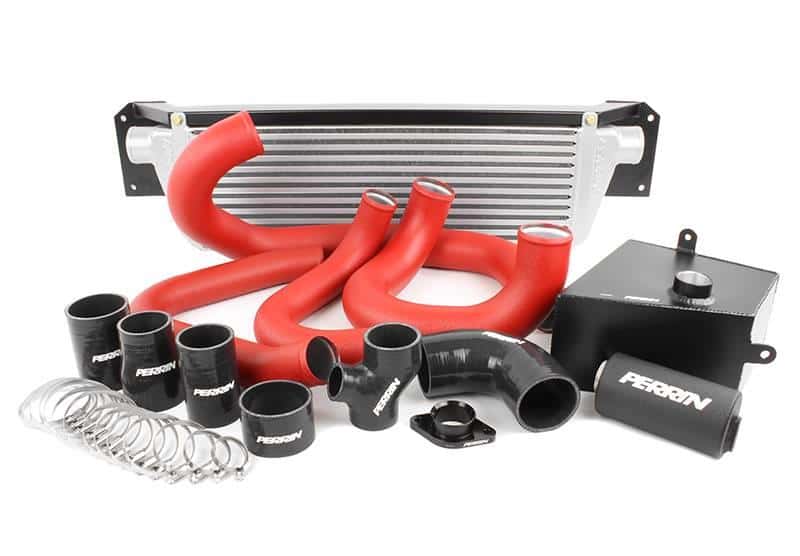 Perrin Performance — PERRIN 15-21 Subaru WRX Front Mount Intercooler Boost Tubes + Hardware - Red Tubes - view 1