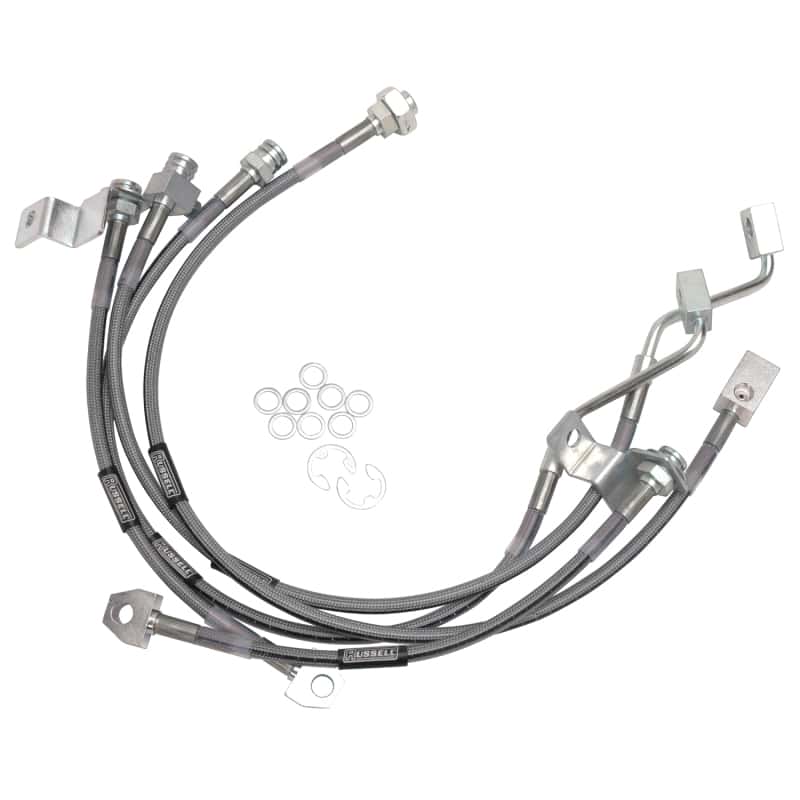 Russell — Russell Performance 99-06 Ford Excursion 4WD with 4in-5.5in lift Brake Line Kit
Brake Hose Kit - view 2