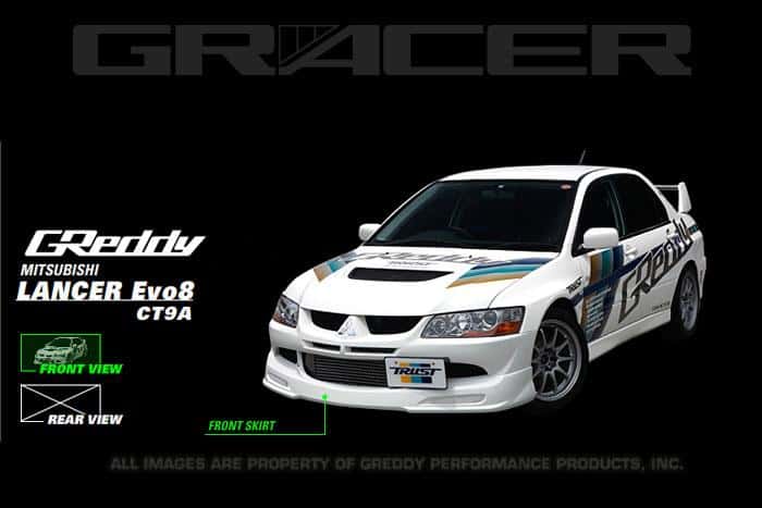 GReddy — GReddy 03-05 Mitsubishi Evolution VIII Urethane Front Lip Spoiler **Must Ask/Call to Order** - view 1