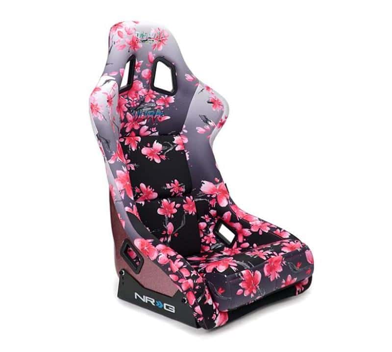 NRG — NRG FRP Bucket Seat PRISMA Japanese Cherry Blossom Edition W/ Pink Pearlized Back - Medium - view 4