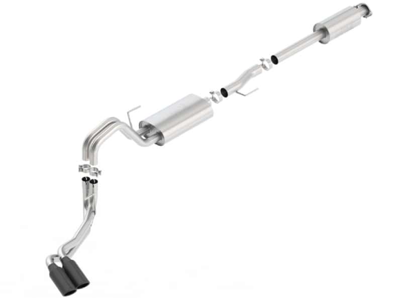 Borla — Borla 15-17 F-150 2.7L/ 3.5L EcoBoost/ 5.0L V8 4in. Tip Side Exit S-type Exhaust Black Chrome
Cat-Back System - view 1
