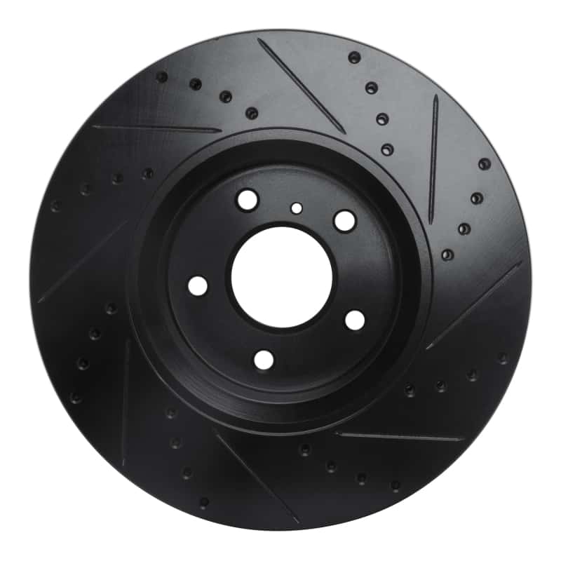 R1 Concepts — R1 05-14 Infiniti FX35 Front Left Drilled & Slotted Black Brake Rotor
R1 Brake Rotor Drill - view 5