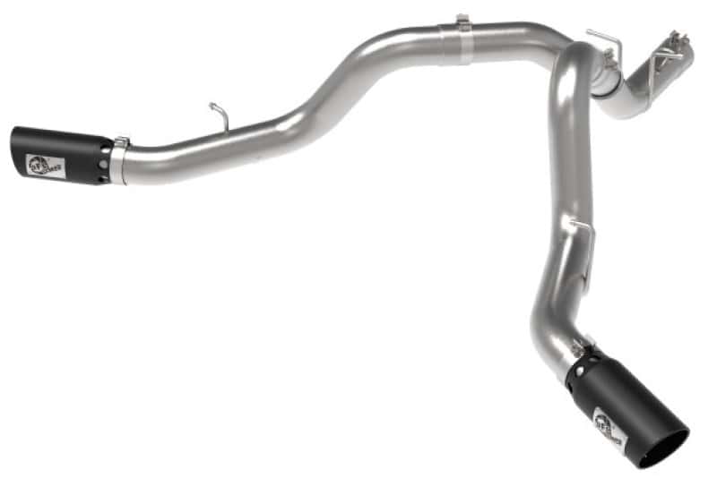 aFe — aFe Large Bore-HD 4in 409SS DPF-Back Exhaust System w/Black Tip 20 GM Diesel Trucks V8-6.6L (td) L5P
DPF-Back Exhaust - view 2