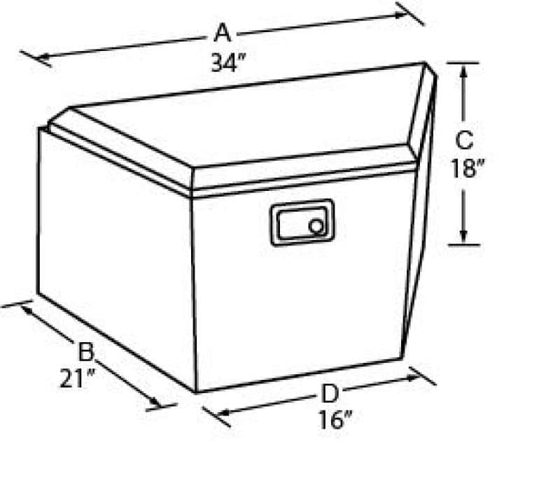 Tradesman — Tradesman Steel Trailer Tongue Storage Box (16in.) - Black - view 2