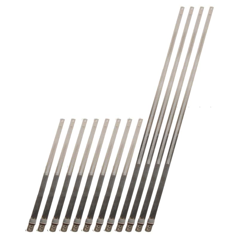 DEI — DEI Stainless Steel Positive Locking Tie Eight 1/4in (7mm) x 9in and Four 7mm x 20in
Heat Shield Tie - view 2