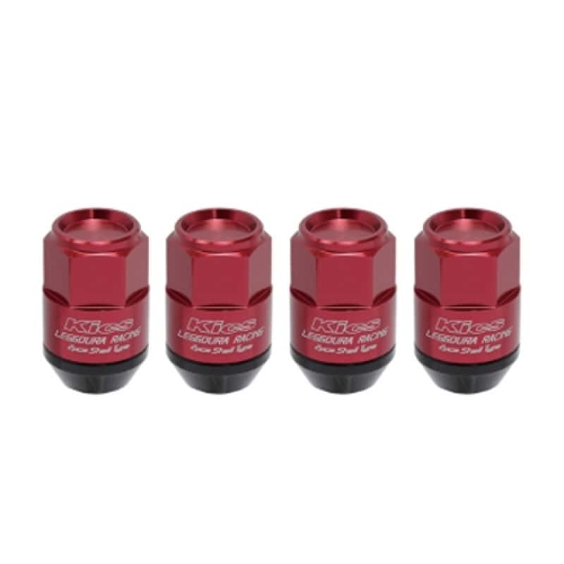 Project Kics — Project Kics Leggdura Racing Shell Type Lug Nut 35Mm Closed-End Look 16 Pcs + 4 Locks 12X1.25 Red - view 1