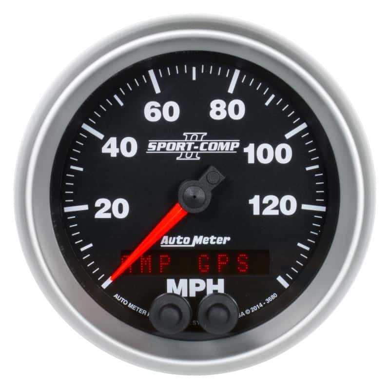 AutoMeter — Autometer Sport-Comp II 3-3/8in 0-140MPH In-Dash Electronic GPS Programmable Speedometer
3-3/8" SPEEDO, 140 M - view 1