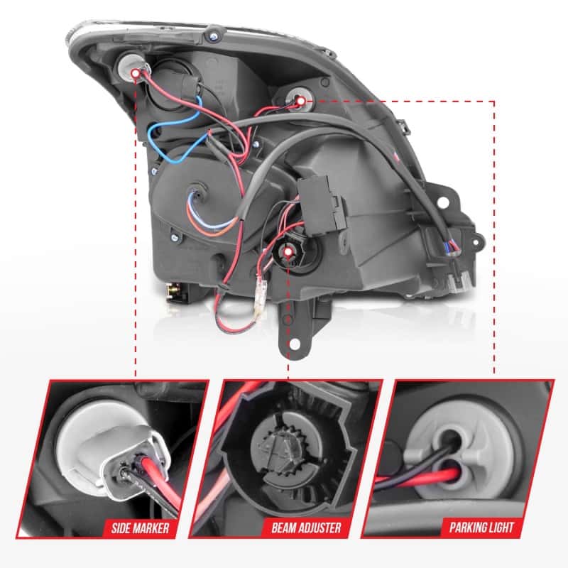 ANZO — ANZO 2007-2012 Nissan Sentra Projector Headlights Black
Head Light Set
HdLtSet - view 6