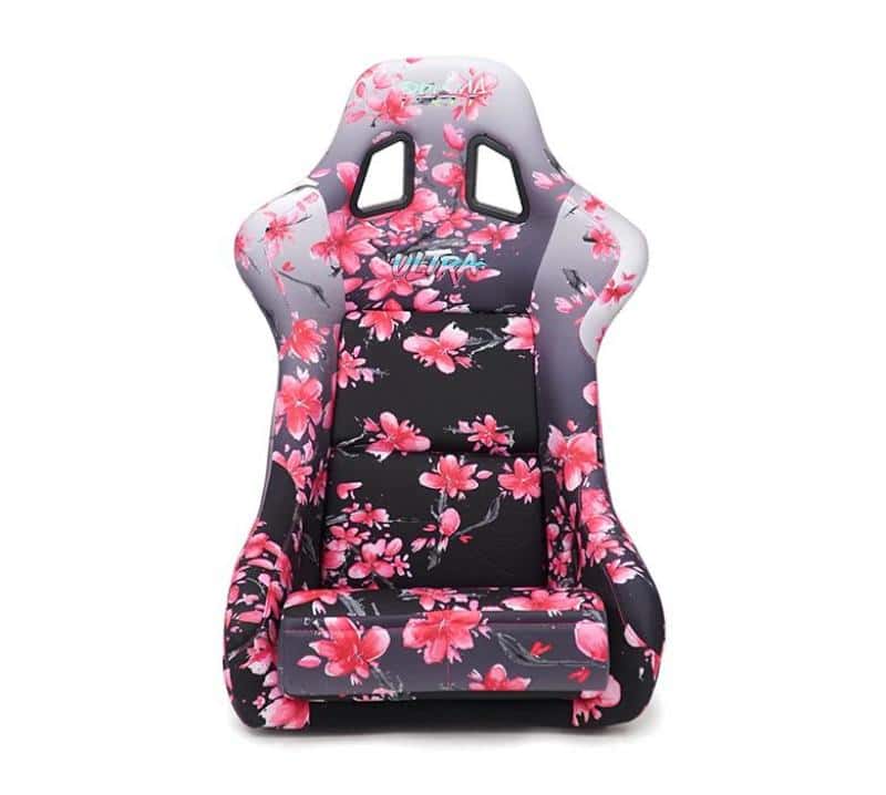 NRG — NRG FRP Bucket Seat PRISMA Japanese Cherry Blossom Edition W/ Pink Pearlized Back - Medium - view 3