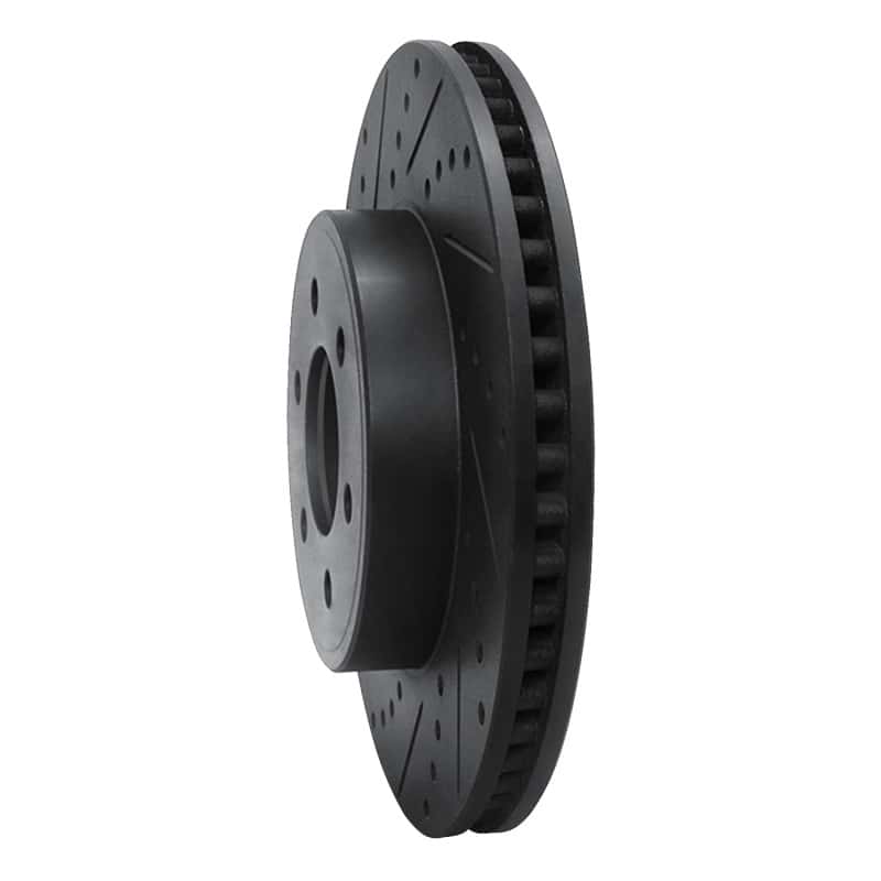 R1 Concepts — R1 03-03 Dodge Durango Front Left Drilled & Slotted Black Brake Rotor
R1 Brake Rotor Drill - view 2